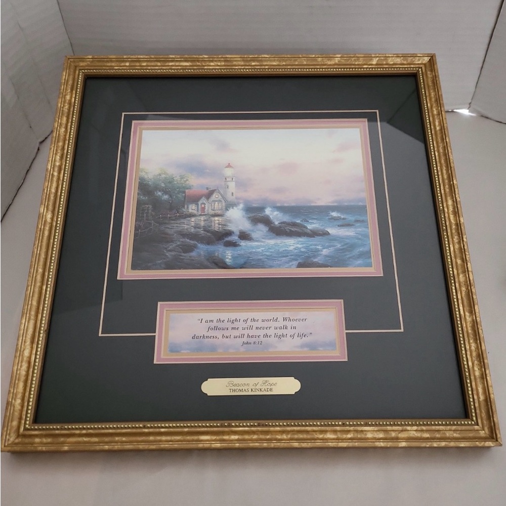 Thomas Kinkade "Beacon of Hope "I am the Light of the World"